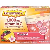 Emergen-C 1000mg Vitamin C Powder, with Antioxidants, B Vitamins and Electrolytes, Vitamin C Supplements for Immune…