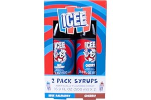 ICEE 2 Pack Slushie Syrups. Genuine ICEE Slushy syrups including Blue Raspberry and Red Cherry Flavors. 2 16.9 Fl oz Bottles. Officially Licensed ICEE Merchandise from Fizz Creations.