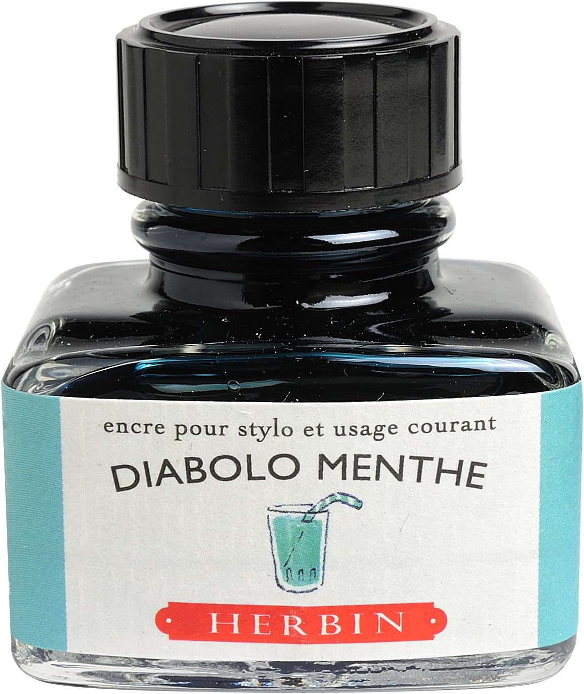Jacques Herbin13033T - 30ml Bottle of Ink for Fountain Pens and Rollerball Pens - Diabolo Menthe