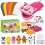 WATINC 6Pcs Hand Puppet Making Kit, Art Craft Felt