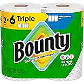 Bounty Select-A-Size Paper Towels, White, 2 Triple Rolls = 6 Regular Rolls