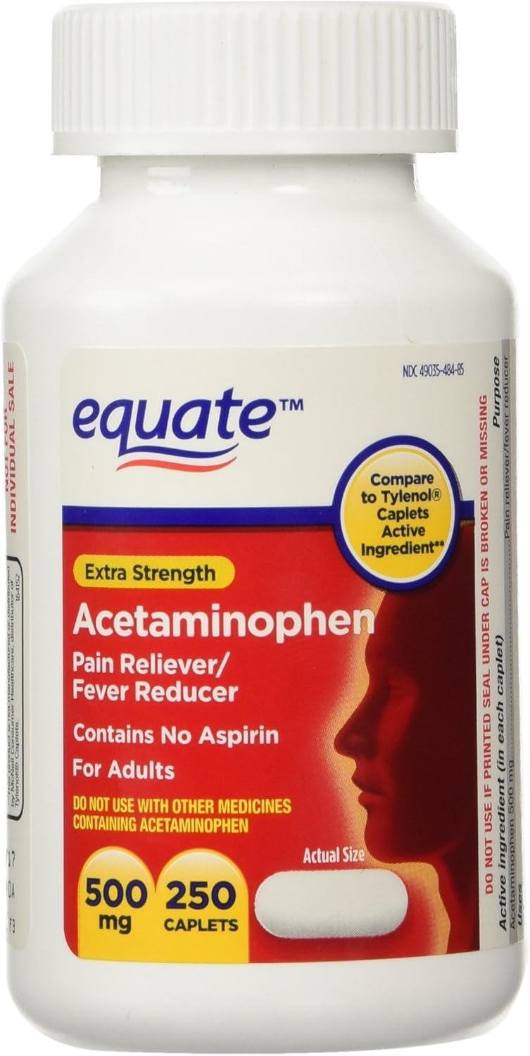 Equate Extra Strength Acetaminophen Twin-Pack 500mg, 500 tabs: Health & Personal Care