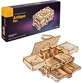 UGEARS Antique Box 3D Wooden Puzzles for Adults - Wooden Model Kits | Adults Puzzle Box DIY Kits for Adult Mechanical Models Brain Teaser, Hobby Set Home Decoration