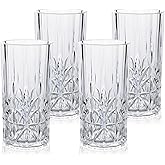 BELLAFORTE Shatterproof Tritan Plastic Tall Tumbler, Set of 4, 18oz - Myrtle Beach Drinking Glasses - Unbreakable Drinking Glasses for Parties - BPA Free - Clear
