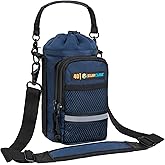 SUN CUBE Water Bottle Carrier with Strap, Insulated Water Bottle Carrier Bag with Phone Pocket Pouch, Sleeve Sling Purse Crossbody Bottle Holder for Walking, Sports, Hiking Accessories 40/64 oz