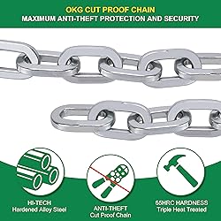 OKG Heavy Duty Security Chain, 3.9ft x 5/16" Thick