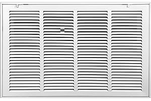Handua 20"W x 12"H [Duct Opening Size] Steel Return Air Filter Grille [Removable Door] for 1-inch Filters | Vent Cover Grill, White | Outer Dimensions: 22 5/8"W X 14 5/8"H for 20x12 Duct Opening