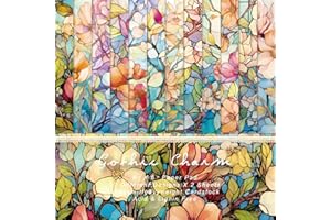 SORKWO 24 Sheets Floral Pattern Paper, 6" x 6" Floral Patterned Cardstock Paper Scrapbooking Supplies Paper Decorative Craft Paper for DIY Card Making Photo Album Junk Journal Décor