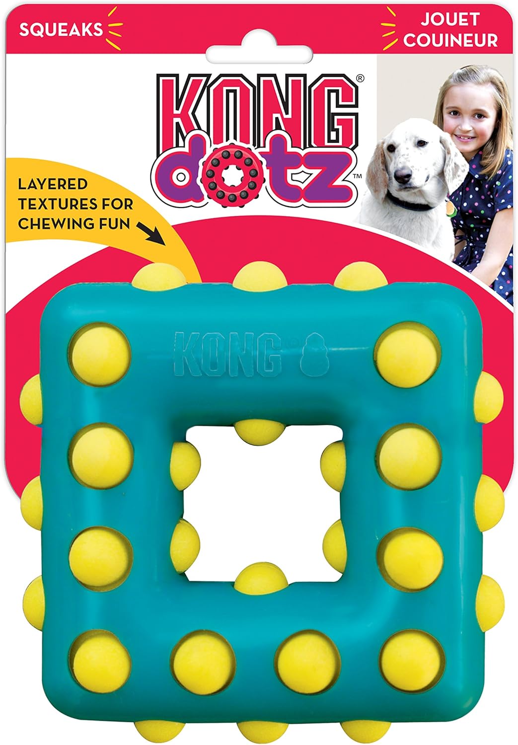 KONG Dotz Square Dog Toy, Small Amazon.co.uk Pet Supplies