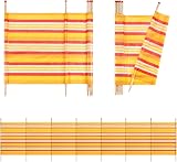 Yello Beach & Camping Windbreak 8 Pole Sun Shelter 150 x 462 cm Orange Stripe