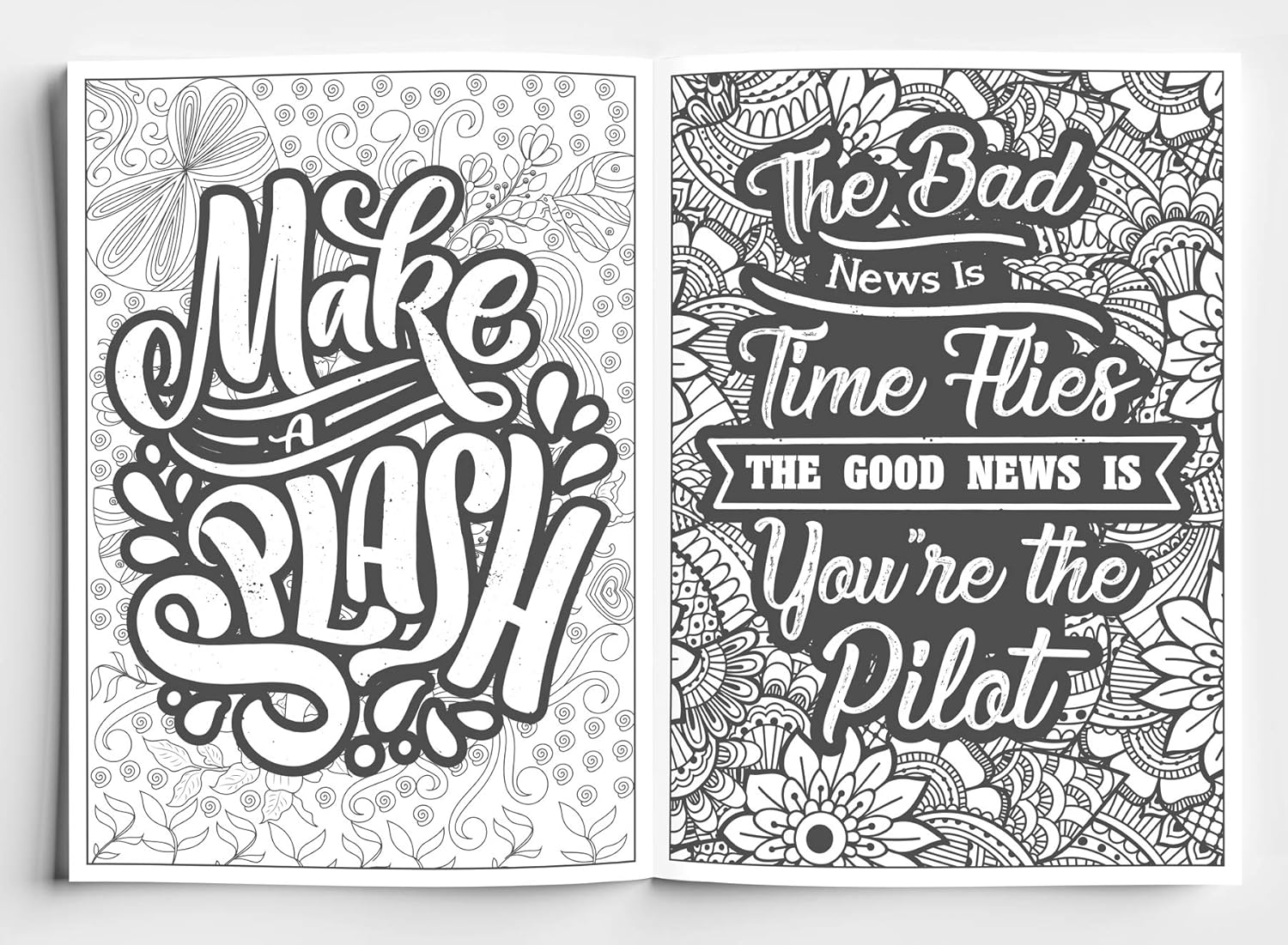Positive Adult Colouring Book Premium Paper - 150gsm Paper Made in UK - 24 Pages - Eco Friendly, White - Image 5
