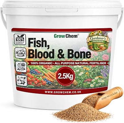Grow Chem Fish Blood Bone Fertiliser 2.5kg Bucket Organic Plant Food