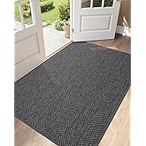 Color&Geometry Ultra Thin Indoor Door Mat 36"x60", Machine Washable Front Door Mat Non Slip, Low Profile Entrance Mat Indoor, Absorbent Carpet for Inside, Entry, Entryway, Dark Grey (FOLD)