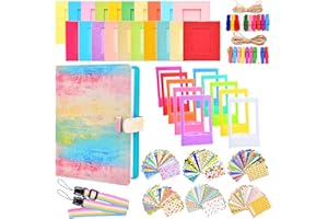 Sunmns Accessories Bundle Kit Compatible with Fujifilm Instax Mini 12 11 9 8 90 70 Instant Camera, Include Album, Film Stickers, Photo Frames, Hanging Frame, Strap (Rainbow)
