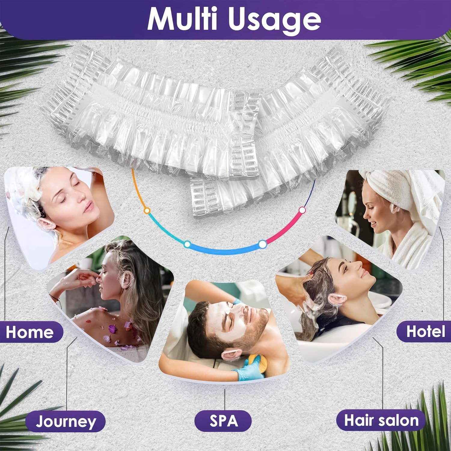 200 Pcs Disposable Ear Covers for Shower Waterproof - Ear Shower Caps for Adults Ear Caps for Shower Ear Covers for Hair Dye Plastic Ear Covers for Showering - Disposable Ear Protectors for Water