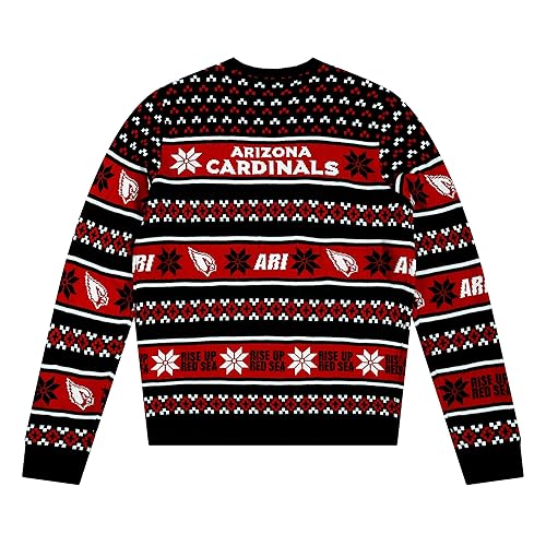 FOCO Arizona Cardinals NFL Big Logo Ugly Sweater - Small