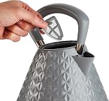 Morphy Richards Vector Pyramid Kettle 1.5L 3kW Rapid Boil 360 Cordless Base Grey view 3