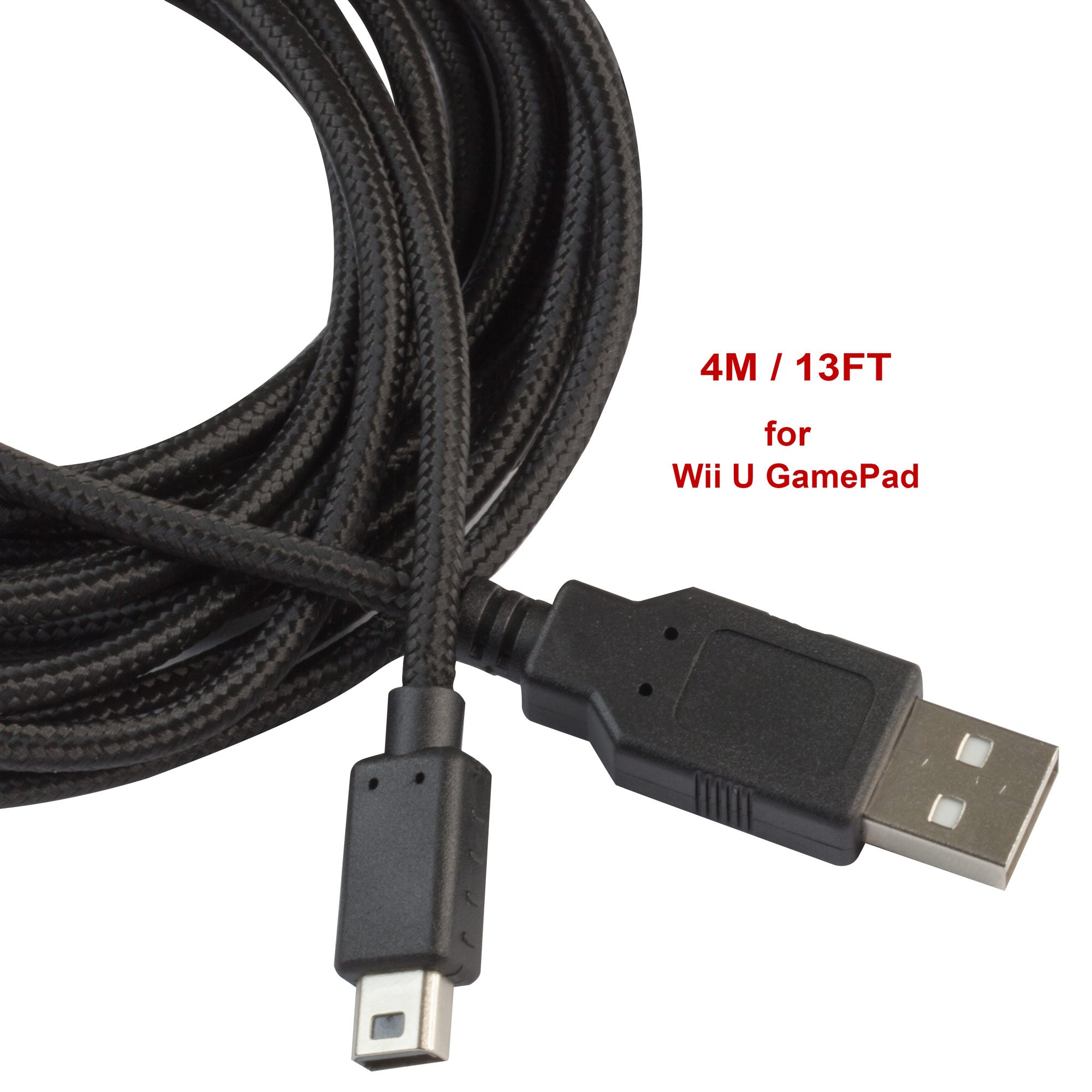 Buy BRENDO 13'/4M Wii U GamePad Charging Cable (Extra long and Braided