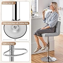 Yaheetech Bar Stools Set of 2, PU Leather