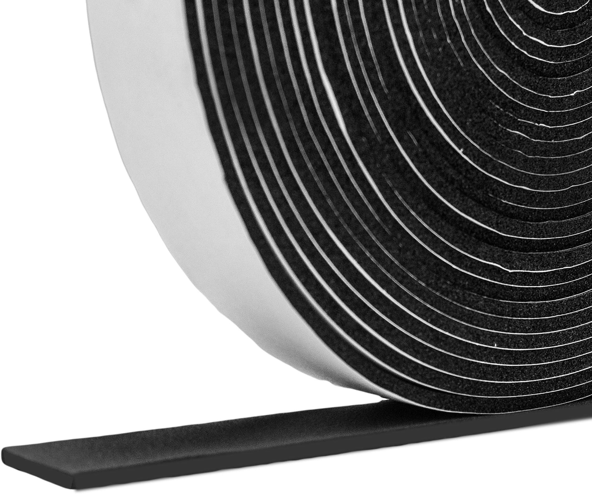 FROZTECH 1/8 in 2 Inches Foam Tape for Pipe Insulation, Stripping Window and Door. Tape Adhesive Freezer Seal Collection. Density AC Insulation Black Closed Cell HVAC Automotive (3/8" X 1" X 13')