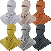 Syhood 6 Pieces Balaclava Face Cover Breathable Long Neck Covers Summer Neck Protector for Men Sun Protection