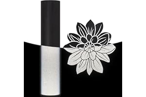 GIRAFVINYL Black Reflective Permanent Vinyl - 12" x 6FT Black Reflective Vinyl for Cup Crafts Signs Scrapbook Lettering DIY Projects Home Decor