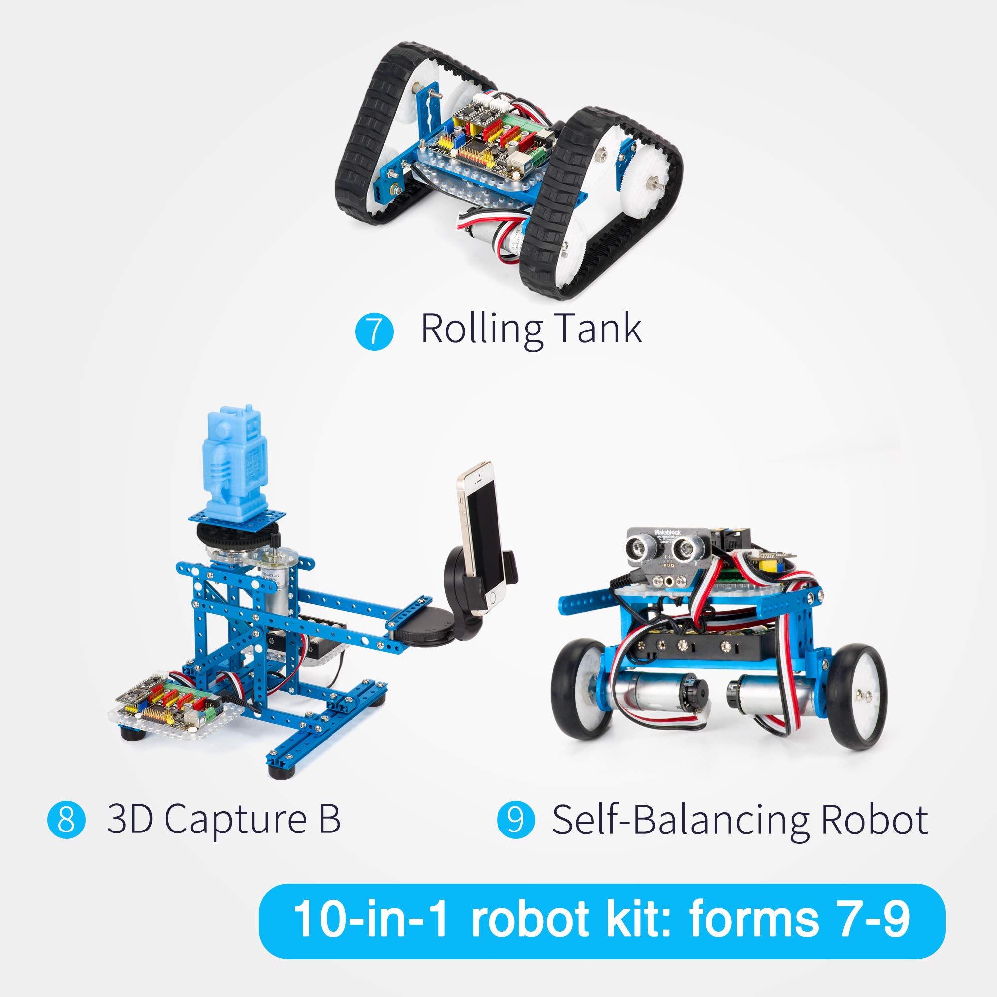 Makeblock mBot Ultimate 10 in 1 Robot Building Toys, Robotics Kit App Remote Control Robot Toys Compatible with Arduino C & Raspberry Pi, STEM Educational DIY Robotics for Kids Ages 12-16 - Image 8
