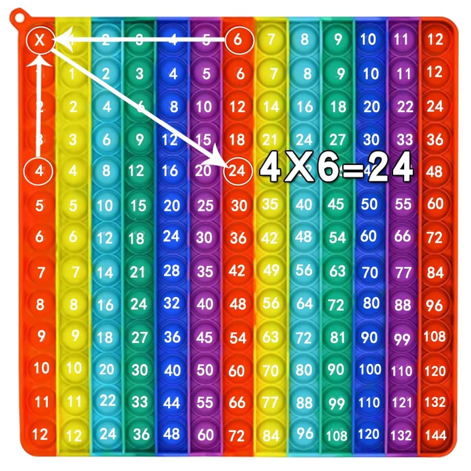 Photo 1 of DK-SIMINA pop Fidget Multiplication Game 12x12 Table Math Games Digital Table Toy, Fidget Learning Game Toy Relieves Stress, Creates Various Math Operations,