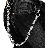 Pants Chain for Men Women,Biker Skull Chain Wallet,Long Cool EMO Punk Trousers Pocket Belt Key Chains for Hip Hop Rock Jean Gothic