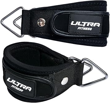 ULTRA FITNESS Tobillo D Ring Twin Cable Polea Adjunta Peso Multi Gym Puños Correas Neopreno