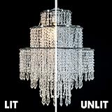 Giggi 3-Tier Clear Chandelier Light Shade 32cm Dia 42cm H view 3