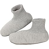 BenSorts Men Fuzzy Slipper Socks with Grippers Non Slip Indoor House Socks Christmas Gifts