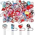 XLSXEXCL 50 Pieces Nurse Straw Toppers, Nurse Straw Covers Straw Covers Bulk Straw Toppers Nurse Themed Reusable Portable Cup for Tumblers Doctor Nurse Day Gifts