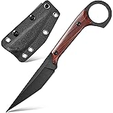 Gtkii GTK140 Fixed Blade Knife D2 Steel Blade Rosewood Handle EDC Tool Knife for Outdoor Camping Hiking Hunting(RoseWood)