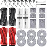 Saros 10R Accessories for Roborock Saros 10R / Saros 20 / Qrevo CurvX | &amp; for Qrevo 2 Pro / Qrevo Edge 2, Replacement Parts with 6 Dust Bag, 6 Mop Pad, 4 Filter, 8 Side Brush, 2 Pack Main Brush