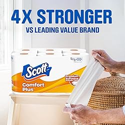 Scott ComfortPlus Toilet Paper, 12 Double