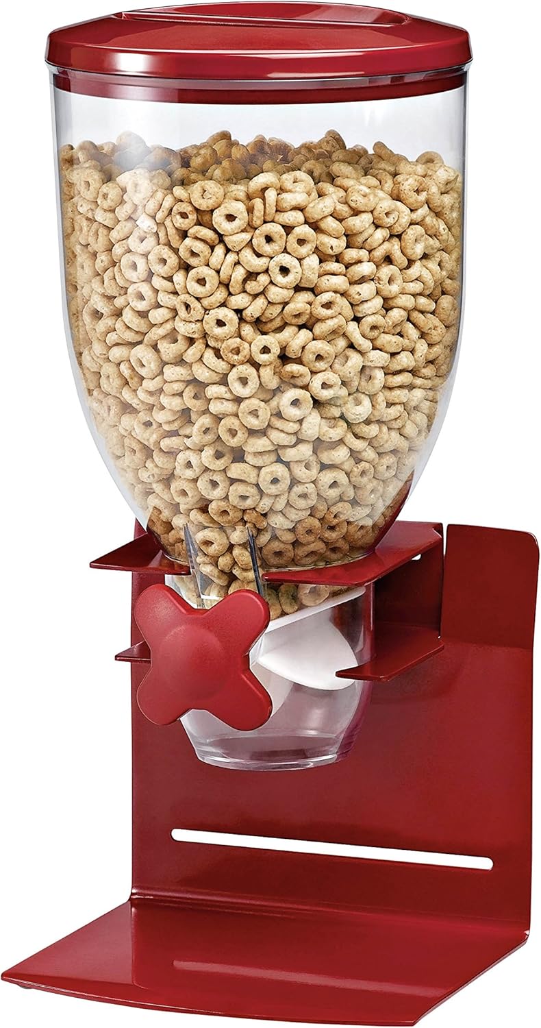 Zevro Indispensable Professional Dry Food Dispenser, Single Control, Stainless Steel, Silver: Food Dispenser Pro: Kitchen & Dining