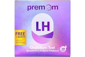 Premom Quantitative Ovulation Test Strips, Ovulation Predictor Kit with Smart Digital Ovulation Reader APP, Numerical Ovulation Tests, 20 LH Test