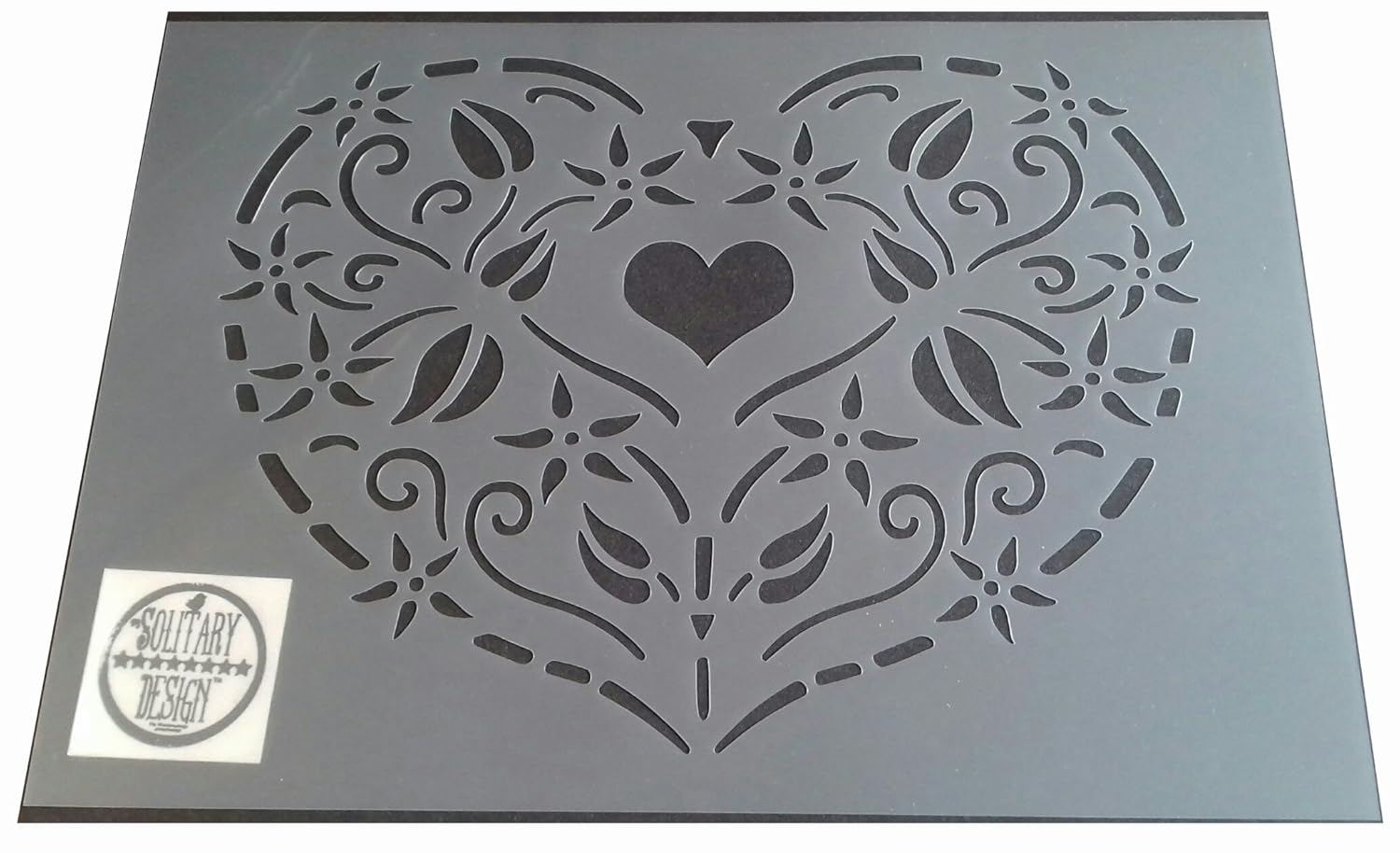 Shabby Chic Stencil Heart of hearts Rustic Mylar Vintage style A4