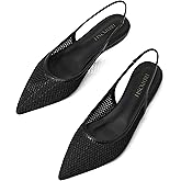 IBDPOSH Slingback Flats for Women Stylish Pointed Toe Design with Comfortable Mesh Material for Breathable Party Dress Elegant Shoes