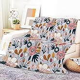 ANIOXCK Throw Blanket for Couch, 300GSM Warm Soft Cozy Flannel Blanket, Cute Blanket for All Seasons Bedroom Home Decor Gifts, Cute Boho Flowers 50x60 Inches