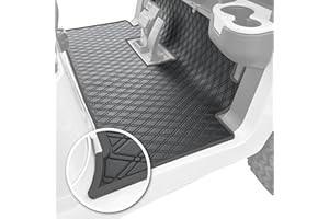 Xtreme Mats Club Car Compatible Golf Cart Mat, Full Coverage Rubber Floor Liner - Fits Club Car Models Precedent (2004-2024+)/Onward & Tempo (2017-2024+)/Villager & V4L (2019-2024+) - All Black