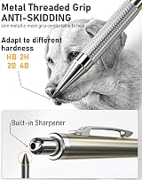 Nicpro 6PCS Metal Mechanical Pencils Set 0.3 0.5 0.7 0.9mm Lead Holder 2mm view 4