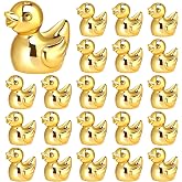 Hiboom Gold 24 Pcs 2 Inch Duck Statues Figurines Centerpieces Gifts Car Dashboard Decorations for Birthday Gift Party Decoration Favors (Duck)