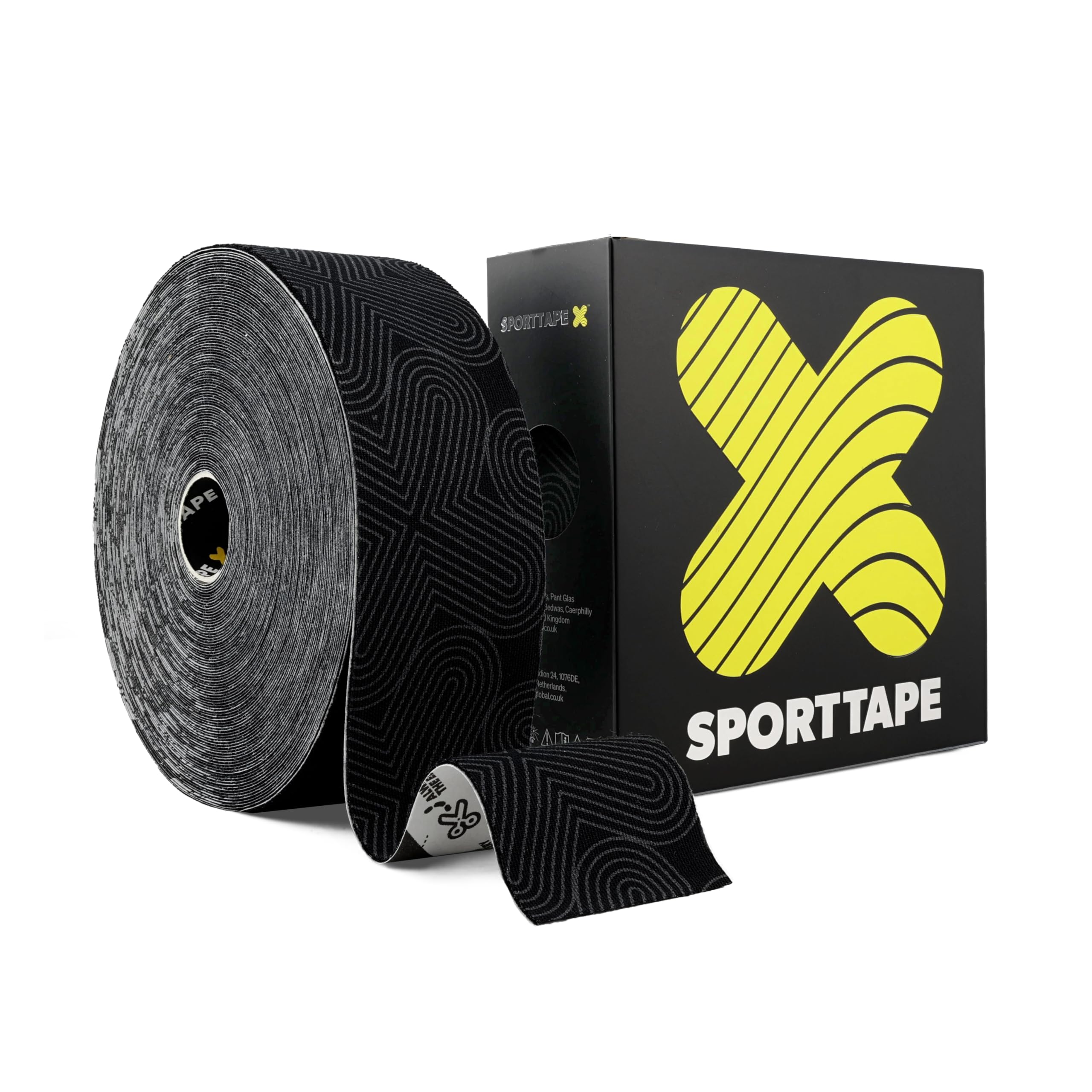 SPORTTAPE Extra Sticky Kinesiology Tape 5cm x 22m, Platinum Bulk Roll - Hypoallergenic & Waterproof Physio Sports Tape for Muscle Injury Recovery, Medical and Athletic Support, Extra Long Uncut Roll