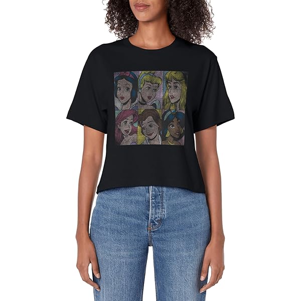 Avatar The Last Airbender Women's Cropped Tee - Characters With Kanji Design