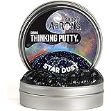 Crazy Aaron's Thinking Putty 4" Tin - Cosmic Star Dust - Multi-Color Sparkle Glow Putty, Soft Texture - Never Dries Out