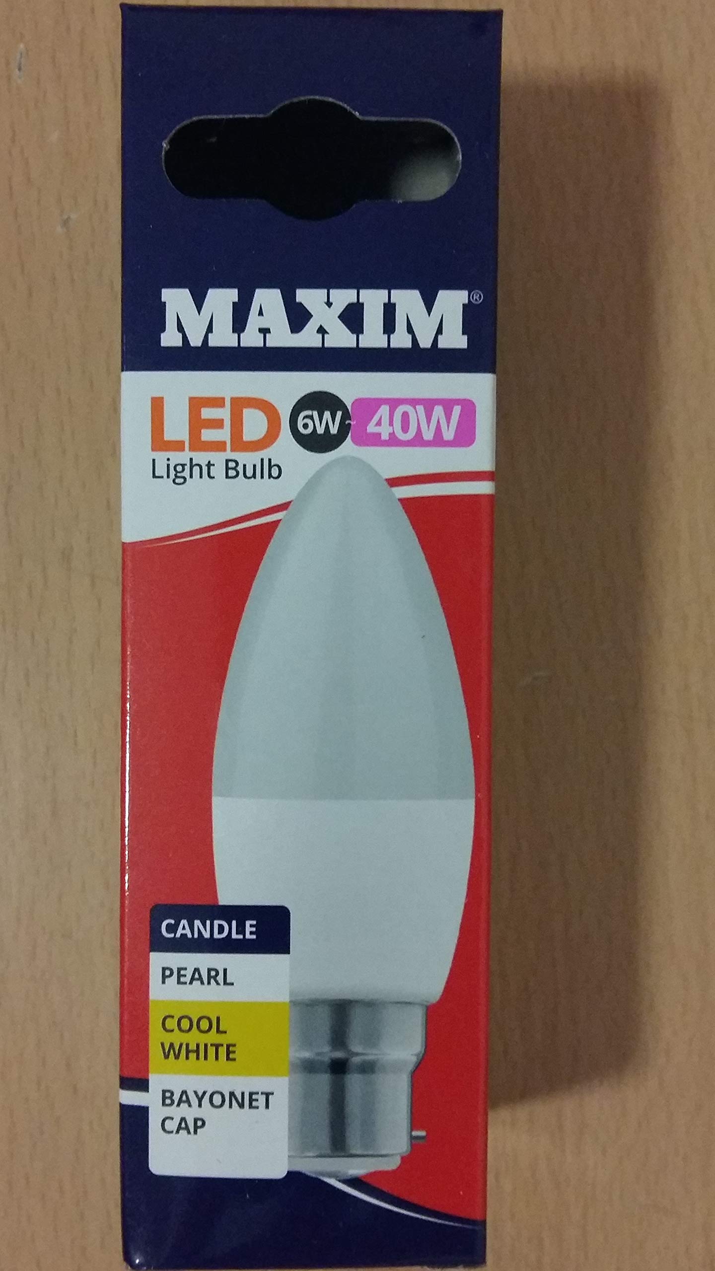Maxim (BC) LED Candle 6W (40W Equiv) Cool White