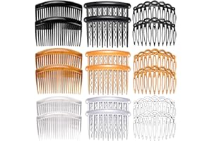 Hair Side Combs, 18PCS French Hair Combs Set for Women Girls Plastic Twist Comb with 23/17/11 Teeth for Fine Hair Hair Access