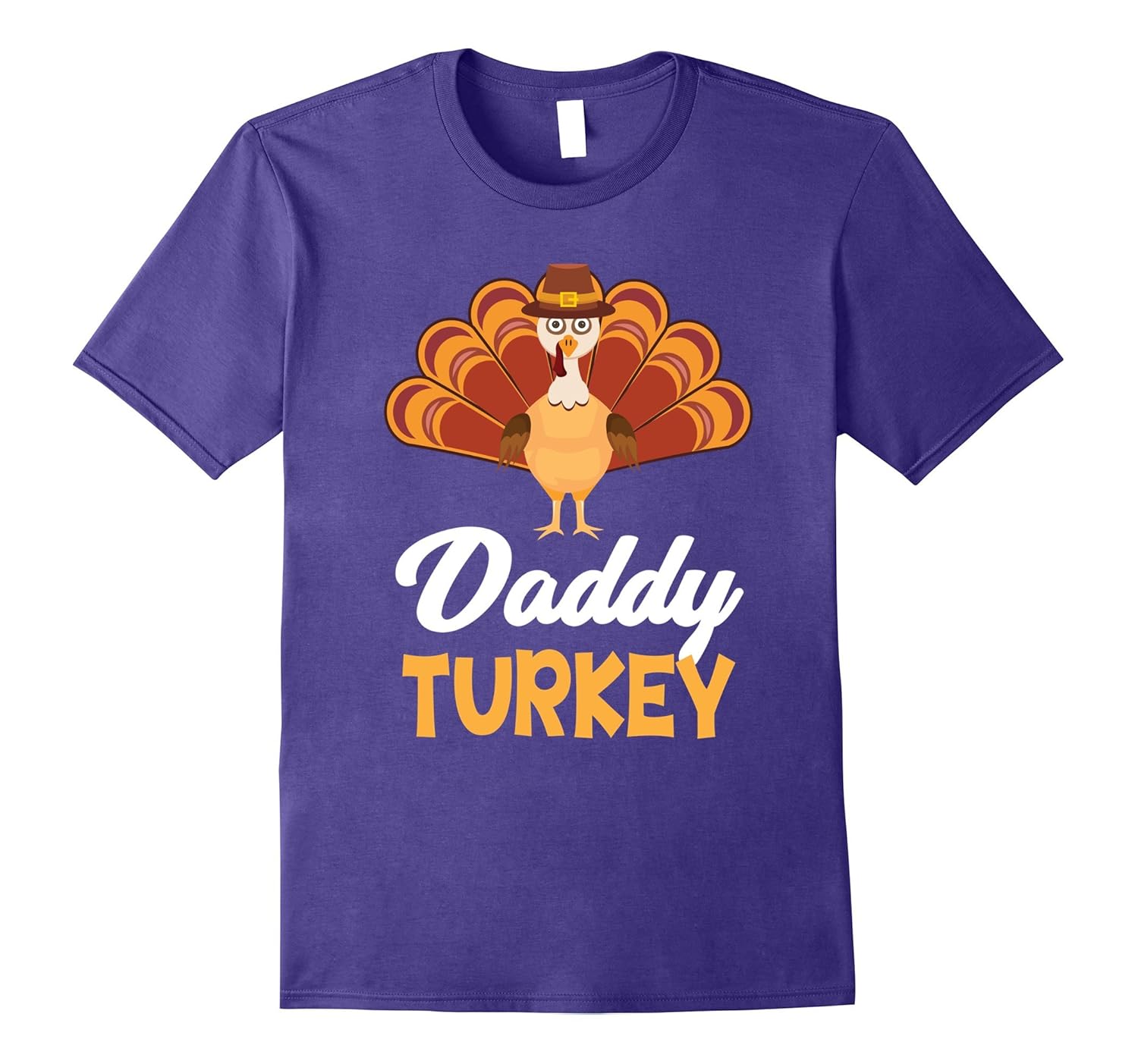 Daddy Turkey Family Matching Cool Thanksgiving T-Shirt-Rose